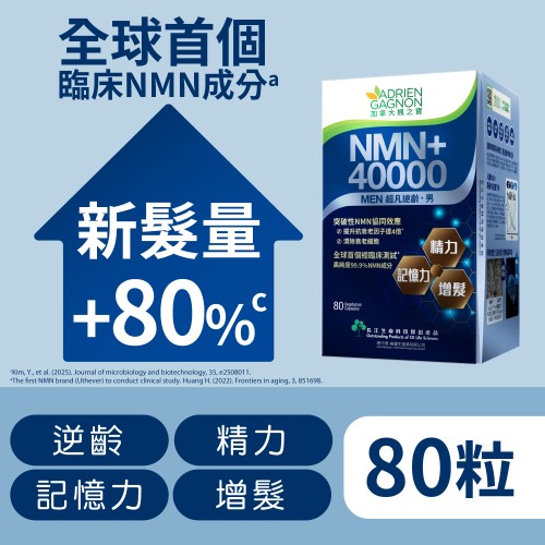 NMN+ 40000超凡逆龄 (男士配方) 80粒